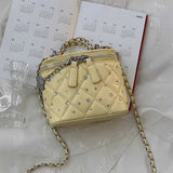 キルティングラインストーンミニバッグ