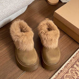 厚底ショートファームートンブーツ