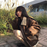 レザーボアブルゾン