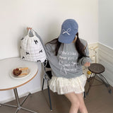 ショルダースリットロゴリボンスウェット