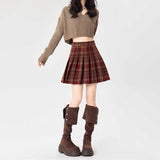 タータンチェックプリーツスカート