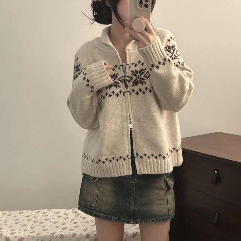 ノルディックスノーニットブルゾン