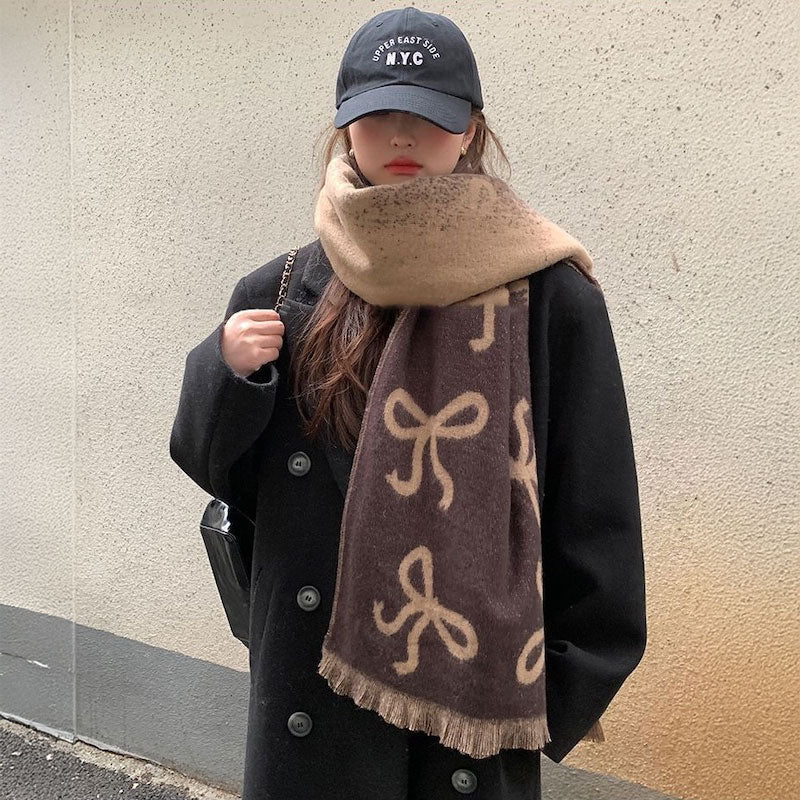 シックリボンパターンマフラー