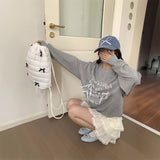 ショルダースリットロゴリボンスウェット