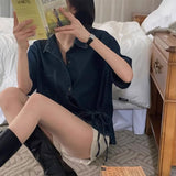 ワンサイドタイデニムシャツ