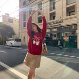 リボンチェリーニット