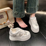 バタフライラインストーンスニーカー