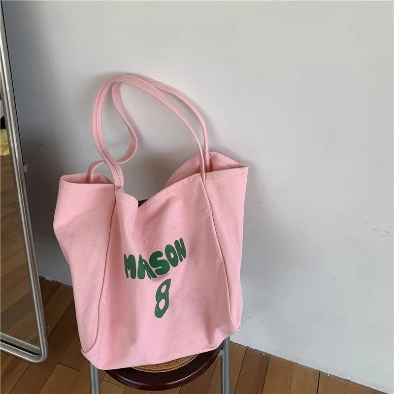 ワイドキャンバスナンバートートバッグ