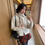 フレンチドットカーディガン&マフラーSET