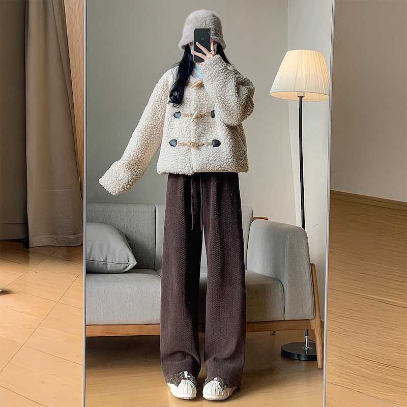 裏起毛ツイードパンツ