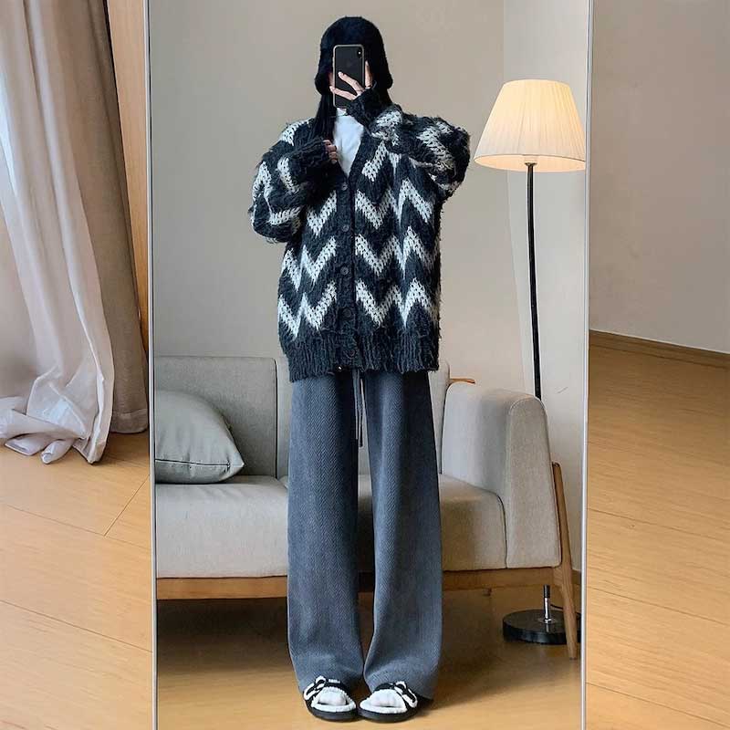 裏起毛ツイードパンツ