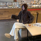 ハイネックファーショートコート