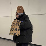 チェックアクセントオーバーダウンジャケット