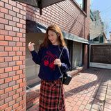 リボンチェリーニット