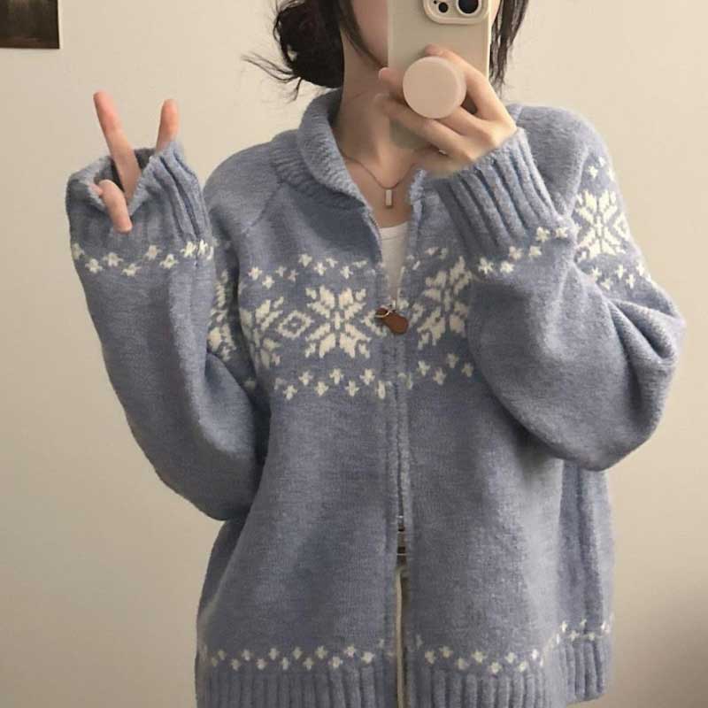 ノルディックスノーニットブルゾン