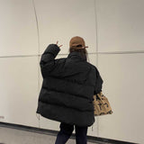 チェックアクセントオーバーダウンジャケット