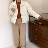 ソフトマカロンシンプルダウンジャケット