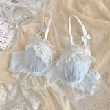 ミニリボンレースフリルブラ＆ショーツSET