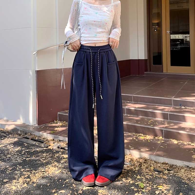 ワイドポケットアクセントドロースウェットパンツ