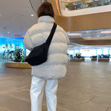 チェックアクセントオーバーダウンジャケット