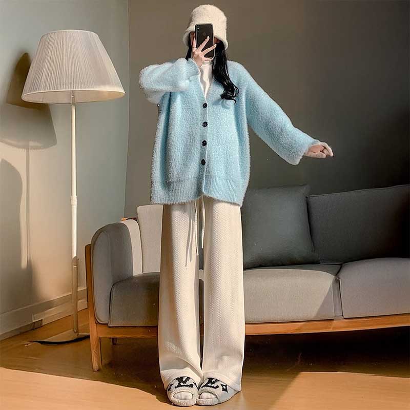 裏起毛ツイードパンツ