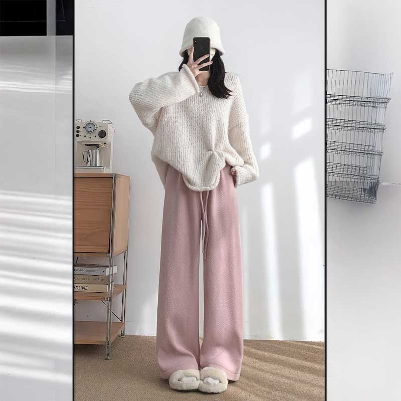 裏起毛ツイードパンツ