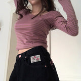 ピンクバッグロゴデニム