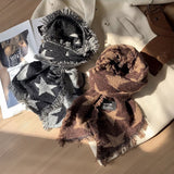 スターパターンフリンジマフラー