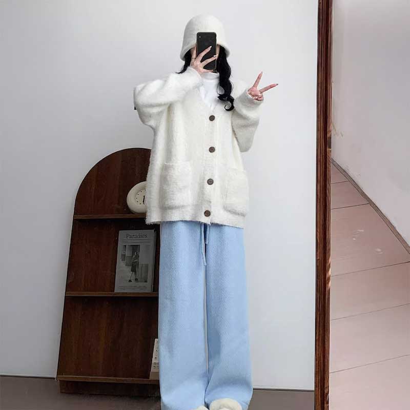 裏起毛ツイードパンツ