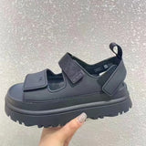 厚底ワイドベルトサンダル