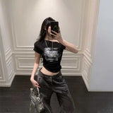 ワンショルダースプレーTシャツ