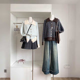 オーバーボーダーカラーカーディガン