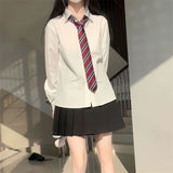 韓国風シンプル私立制服コーデ5点SET