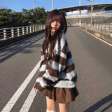 レトロボーダーポロモヘアニット