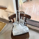 ムーンシルバードット巾着トートバッグ