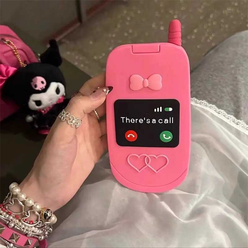 【iPhone17対応】開閉式ミラー付きガラケーiPhoneケース