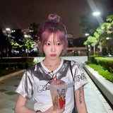 シャインクロップドユニTシャツ