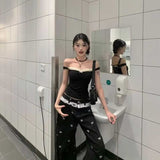 オフショルダーレースフィットトップス