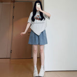 イージーデニムショートパンツ