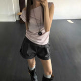 ロールアップタックショートパンツ