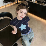 ネイビードットスターTシャツ