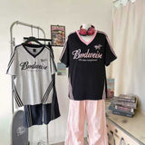 トラックロゴバイカラーユニTシャツ