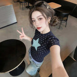 ネイビードットスターTシャツ