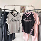 トラックロゴバイカラーユニTシャツ