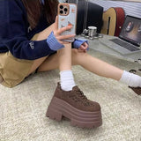 超厚底アクセントレオパードスニーカー