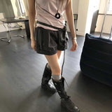 ロールアップタックショートパンツ