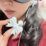 パールリボンイヤフォンアクセサリー
