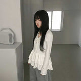 ダブルフレアボタンリボンチュニック