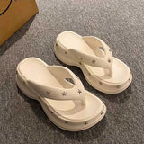 厚底スタースタッズトングサンダル