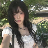 リボンフラワーフレンチスリーブTシャツ
